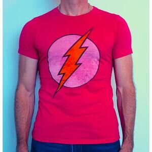 DC Comics Official Flash Logo T-Shirt Red Small Graphic Tee